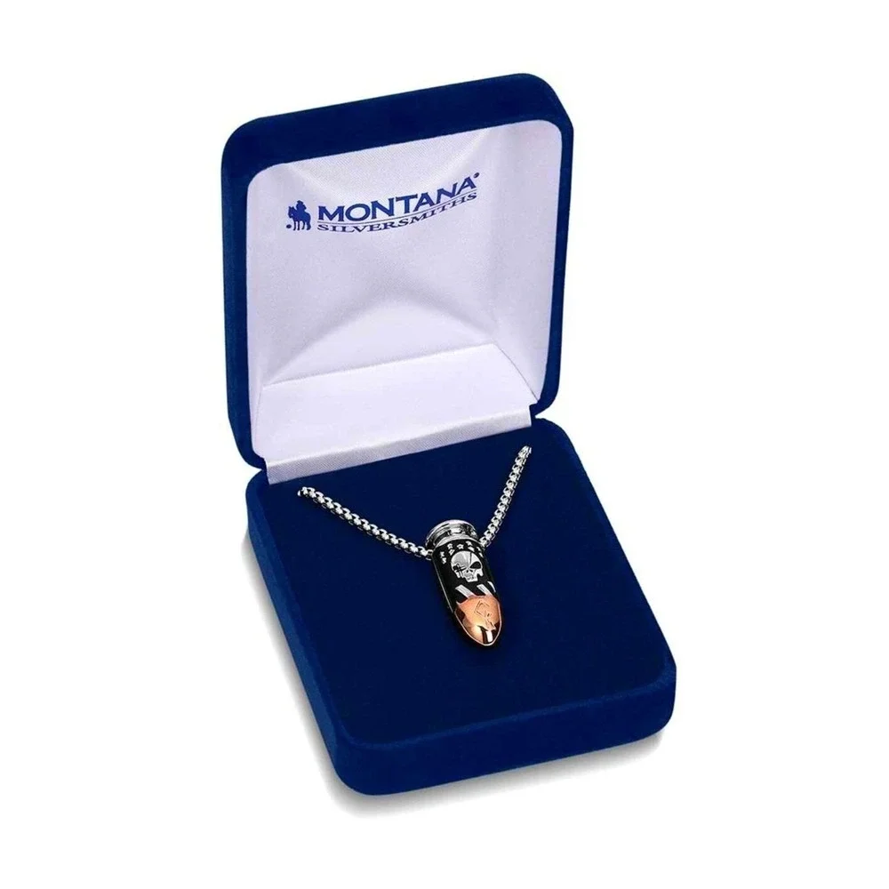 Montana Silversmiths Chris Kyle Mens Deadeye Bullet Necklace Silver & Copper NEW